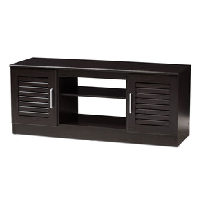 Baxton Studio Gianna Modern and Contemporary Wenge Brown Finished TV Stand Baxton Studio-TV Stands-Minimal And Modern - 1