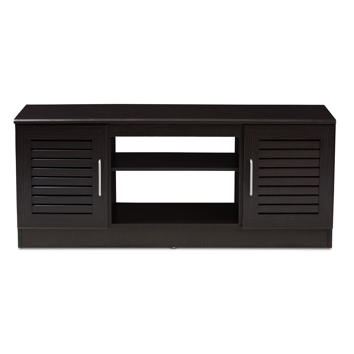 Baxton Studio Gianna Modern and Contemporary Wenge Brown Finished TV Stand Baxton Studio-TV Stands-Minimal And Modern - 3