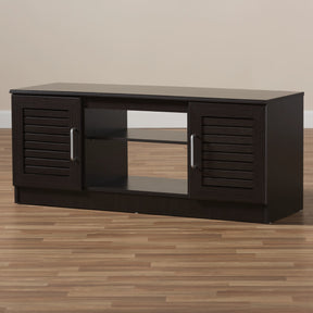 Baxton Studio Gianna Modern and Contemporary Wenge Brown Finished TV Stand Baxton Studio-TV Stands-Minimal And Modern - 7