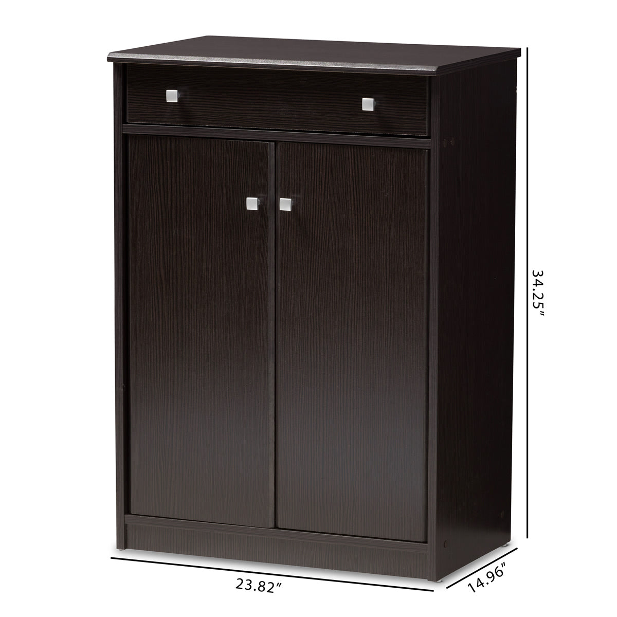 Baxton Studio Dariell Modern and Contemporary Wenge Brown Finished Shoe Cabinet Baxton Studio-0-Minimal And Modern - 2