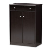Baxton Studio Dariell Modern and Contemporary Wenge Brown Finished Shoe Cabinet Baxton Studio-0-Minimal And Modern - 1
