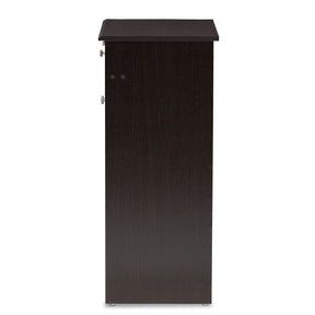 Baxton Studio Dariell Modern and Contemporary Wenge Brown Finished Shoe Cabinet Baxton Studio-0-Minimal And Modern - 5