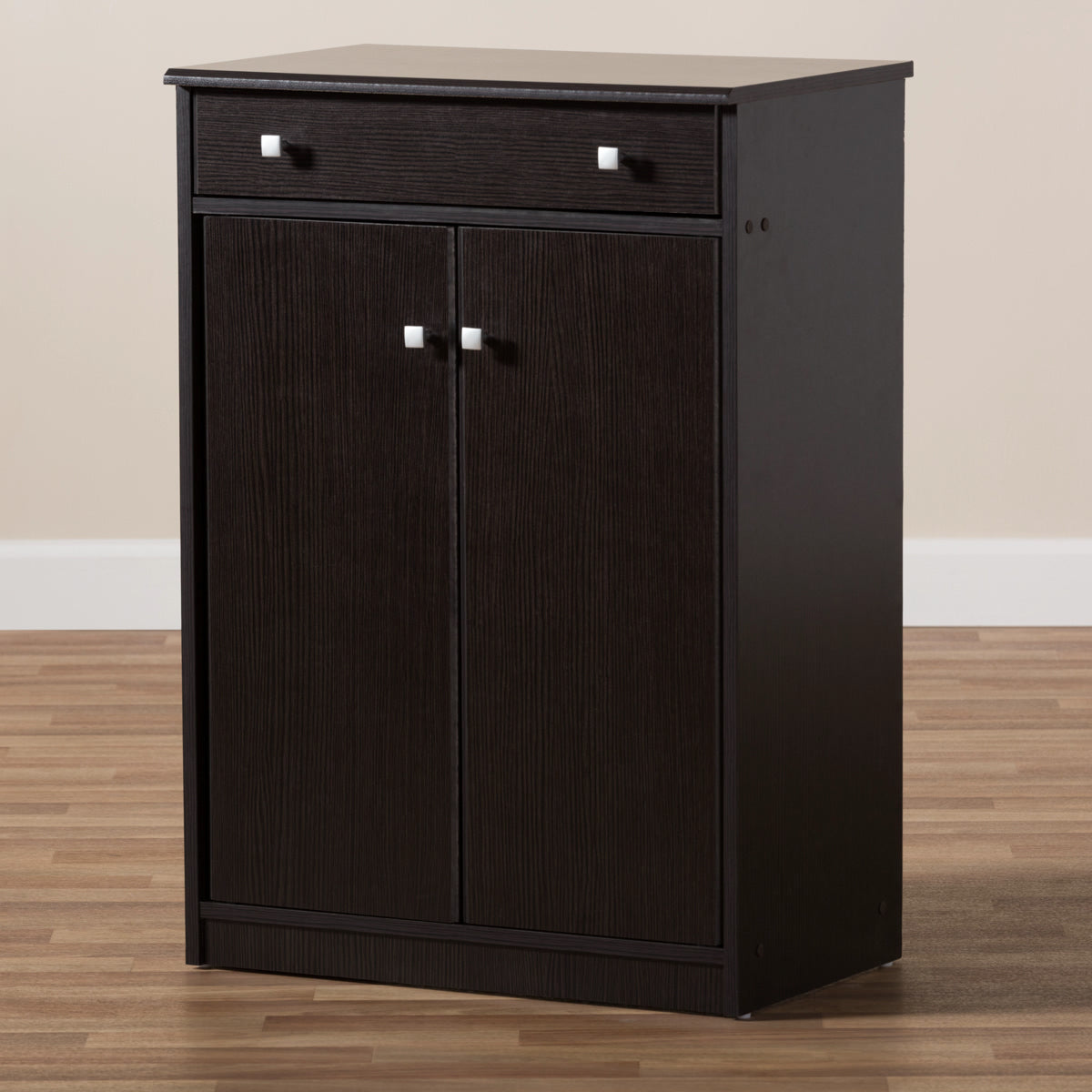 Baxton Studio Dariell Modern and Contemporary Wenge Brown Finished Shoe Cabinet Baxton Studio-0-Minimal And Modern - 10