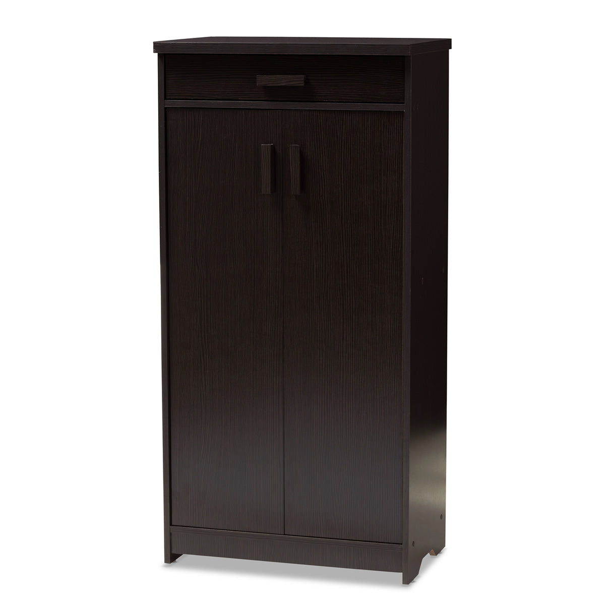 Baxton Studio Bienna Modern and Contemporary Wenge Brown Finished Shoe Cabinet Baxton Studio-0-Minimal And Modern - 1