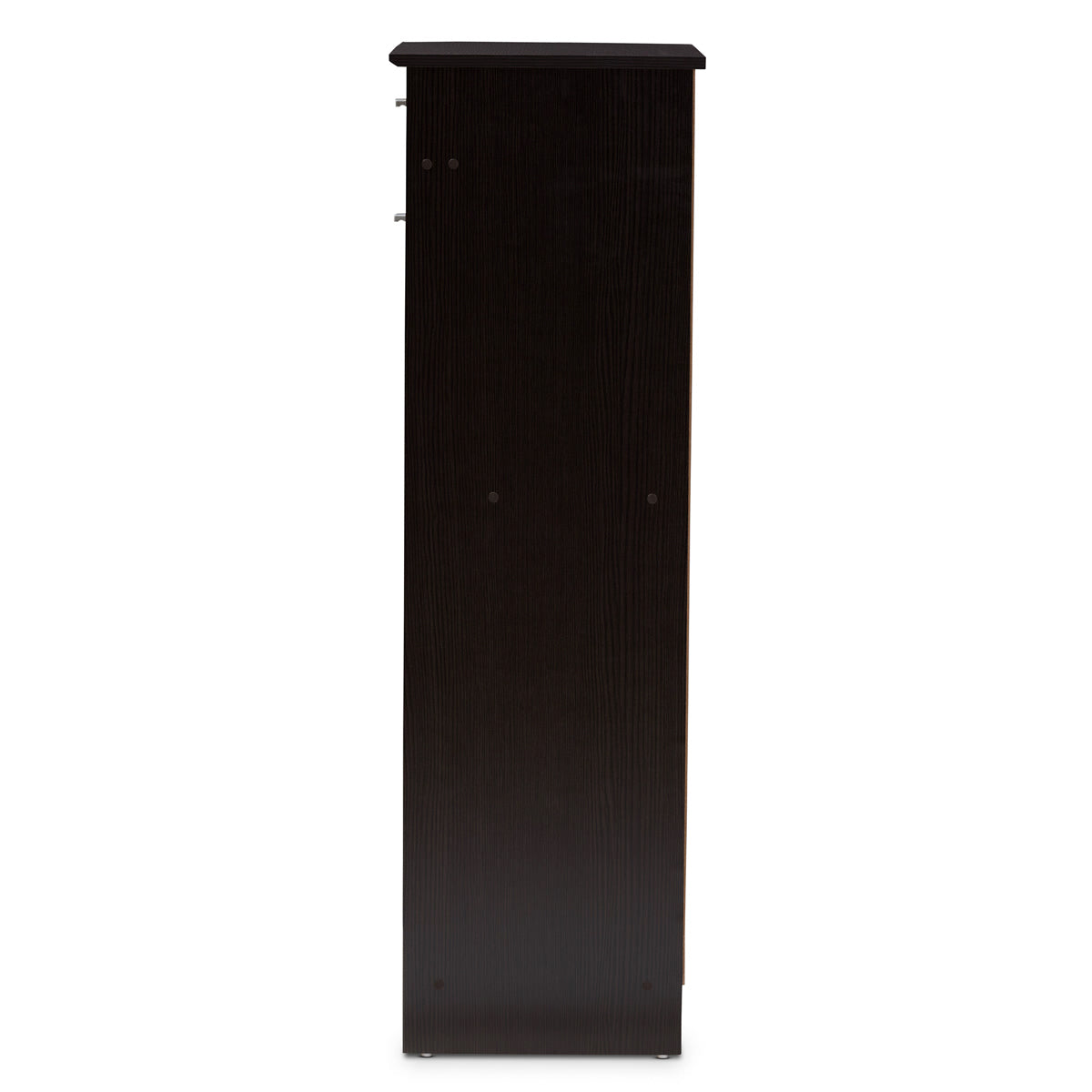 Baxton Studio Acadia Modern and Contemporary Wenge Brown Finished Shoe Cabinet Baxton Studio-0-Minimal And Modern - 7