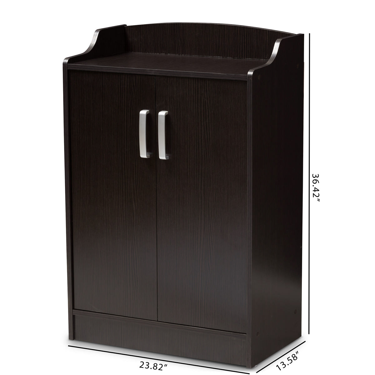 Baxton Studio Verdell Modern and Contemporary Wenge Brown Finished Shoe Cabinet Baxton Studio-0-Minimal And Modern - 2
