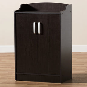 Baxton Studio Verdell Modern and Contemporary Wenge Brown Finished Shoe Cabinet Baxton Studio-0-Minimal And Modern - 10