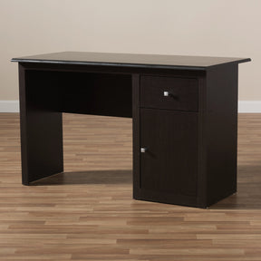 Baxton Studio Belora Modern and Contemporary Wenge Brown Finished Desk Baxton Studio-Desks-Minimal And Modern - 8