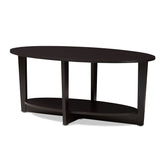 Baxton Studio Jacintha Modern and Contemporary Wenge Brown Finished Coffee Table Baxton Studio-coffee tables-Minimal And Modern - 1