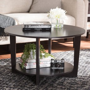 Baxton Studio Belina Modern and Contemporary Wenge Brown Finished Coffee Table Baxton Studio-coffee tables-Minimal And Modern - 4