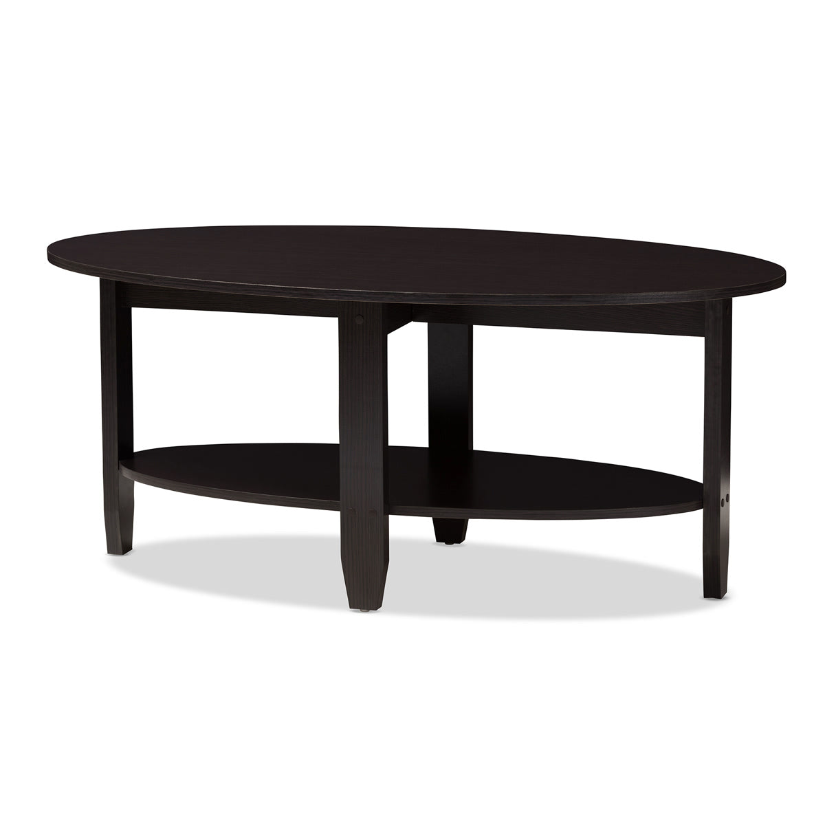 Baxton Studio Ancelina Modern and Contemporary Wenge Brown Finished Coffee Table Baxton Studio-coffee tables-Minimal And Modern - 1