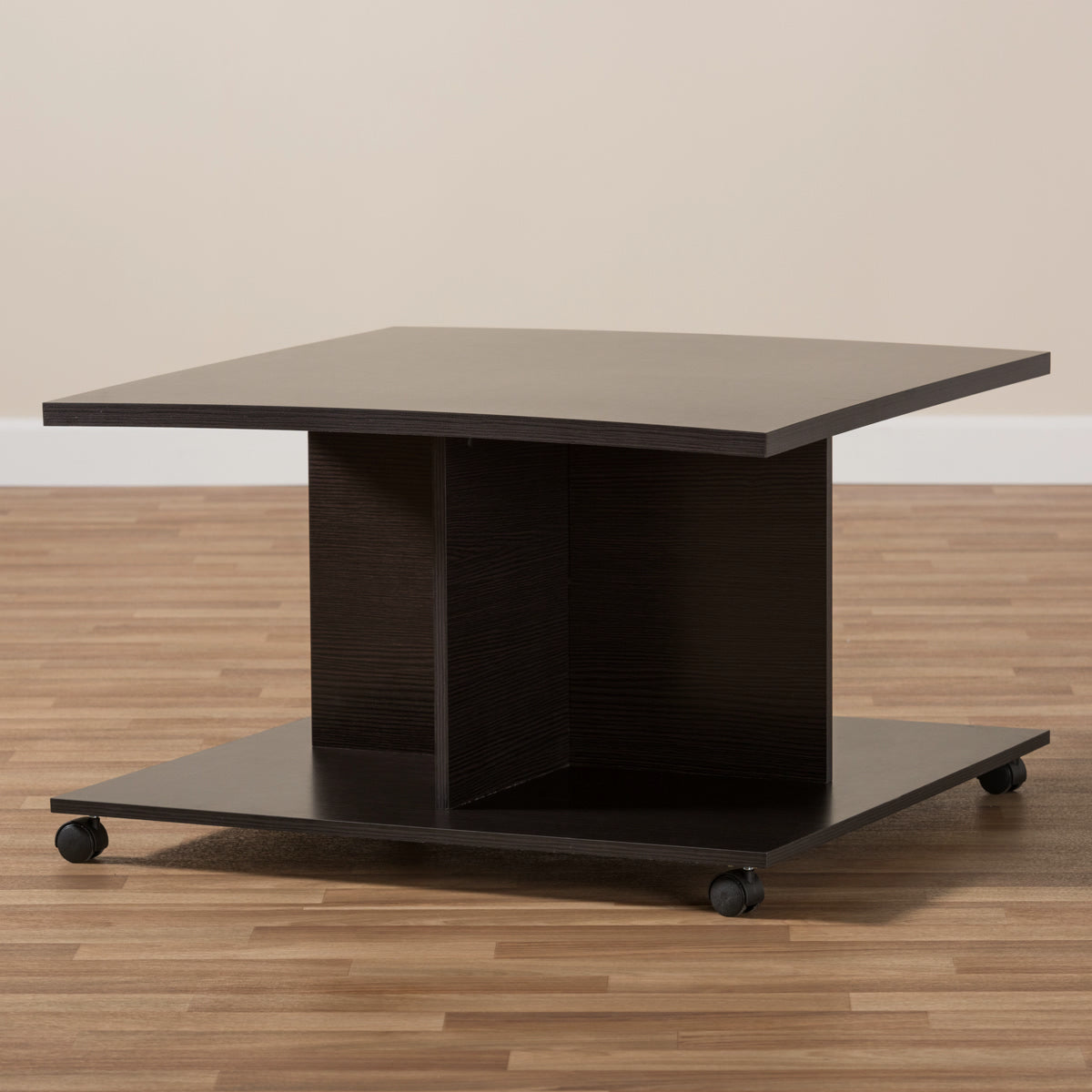 Baxton Studio Cladine Modern and Contemporary Wenge Brown Finished Coffee Table Baxton Studio-coffee tables-Minimal And Modern - 5