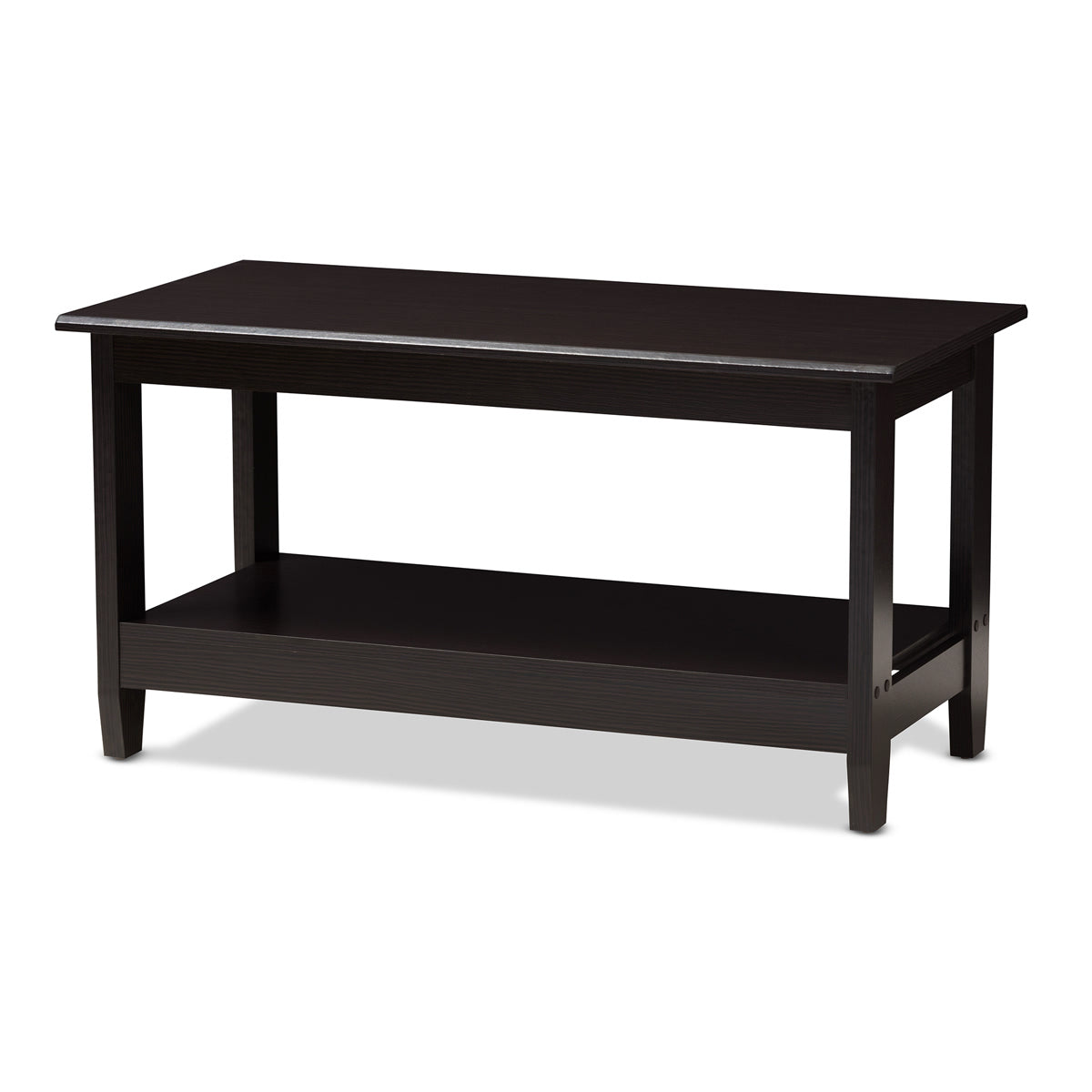Baxton Studio Malena Modern and Contemporary Wenge Brown Finished Coffee Table Baxton Studio-coffee tables-Minimal And Modern - 1