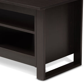 Baxton Studio Nerissa Modern and Contemporary Wenge Brown Finished Coffee Table Baxton Studio-coffee tables-Minimal And Modern - 4