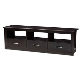 Baxton Studio Ryleigh Modern and Contemporary Wenge Brown Finished TV Stand Baxton Studio-TV Stands-Minimal And Modern - 1