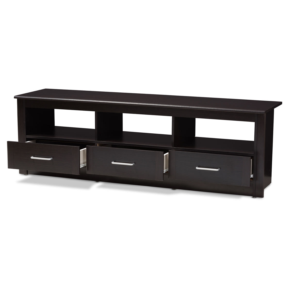 Baxton Studio Ryleigh Modern and Contemporary Wenge Brown Finished TV Stand Baxton Studio-TV Stands-Minimal And Modern - 3