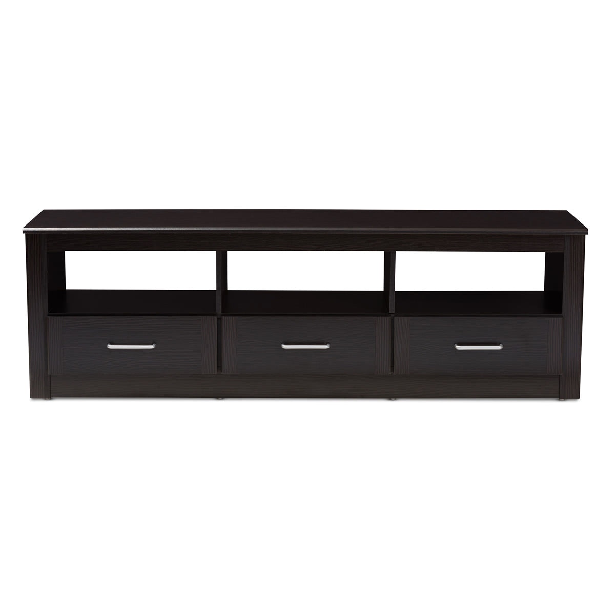 Baxton Studio Ryleigh Modern and Contemporary Wenge Brown Finished TV Stand Baxton Studio-TV Stands-Minimal And Modern - 4