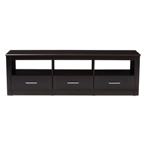 Baxton Studio Ryleigh Modern and Contemporary Wenge Brown Finished TV Stand Baxton Studio-TV Stands-Minimal And Modern - 4