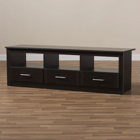 Baxton Studio Ryleigh Modern and Contemporary Wenge Brown Finished TV Stand Baxton Studio-TV Stands-Minimal And Modern - 9