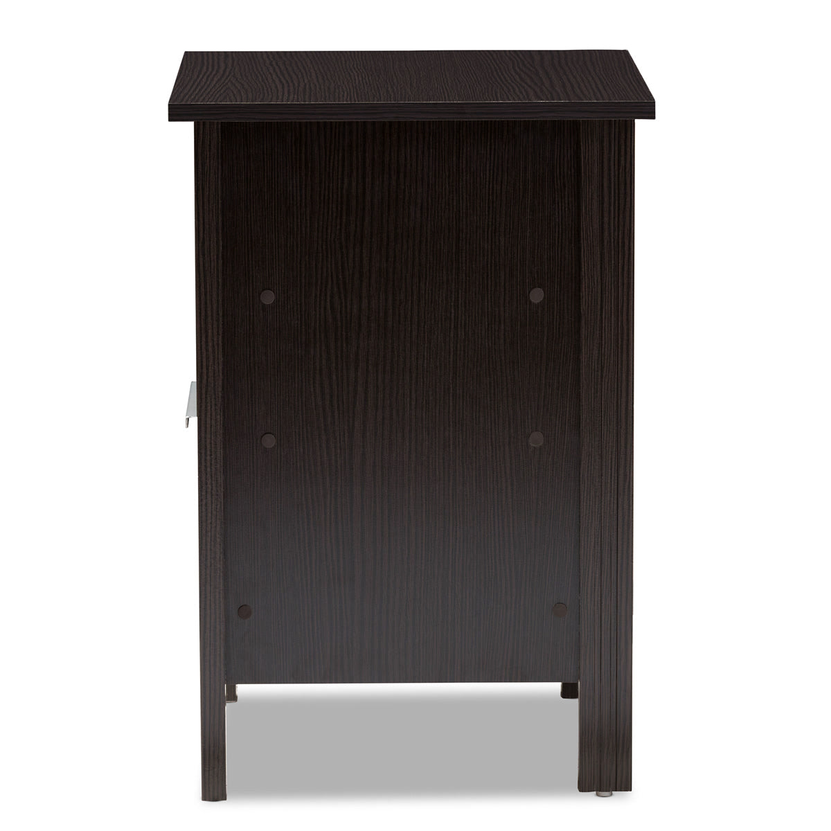 Baxton Studio Hamish Modern and Contemporary Wenge Brown Finished 1-Drawer Nightstand Baxton Studio-nightstands-Minimal And Modern - 4