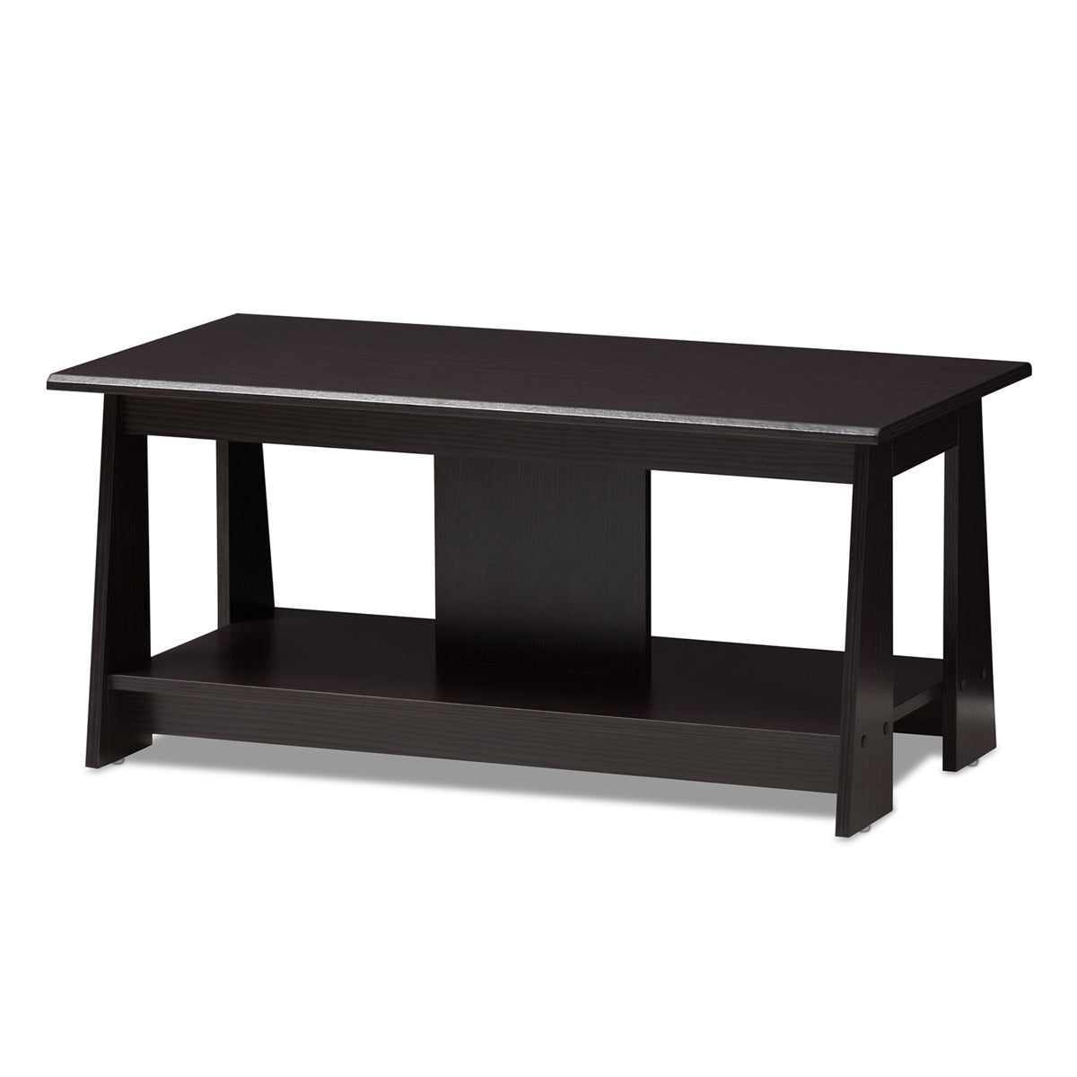 Baxton Studio Fionan Modern and Contemporary Wenge Brown Finished Coffee Table Baxton Studio-coffee tables-Minimal And Modern - 1
