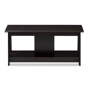 Baxton Studio Fionan Modern and Contemporary Wenge Brown Finished Coffee Table Baxton Studio-coffee tables-Minimal And Modern - 2