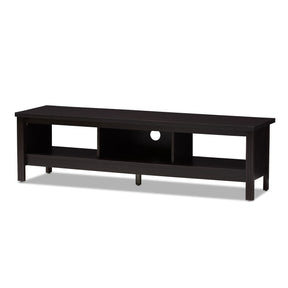 Baxton Studio Callie Modern and Contemporary Wenge Brown Finished TV Stand Baxton Studio-TV Stands-Minimal And Modern - 1
