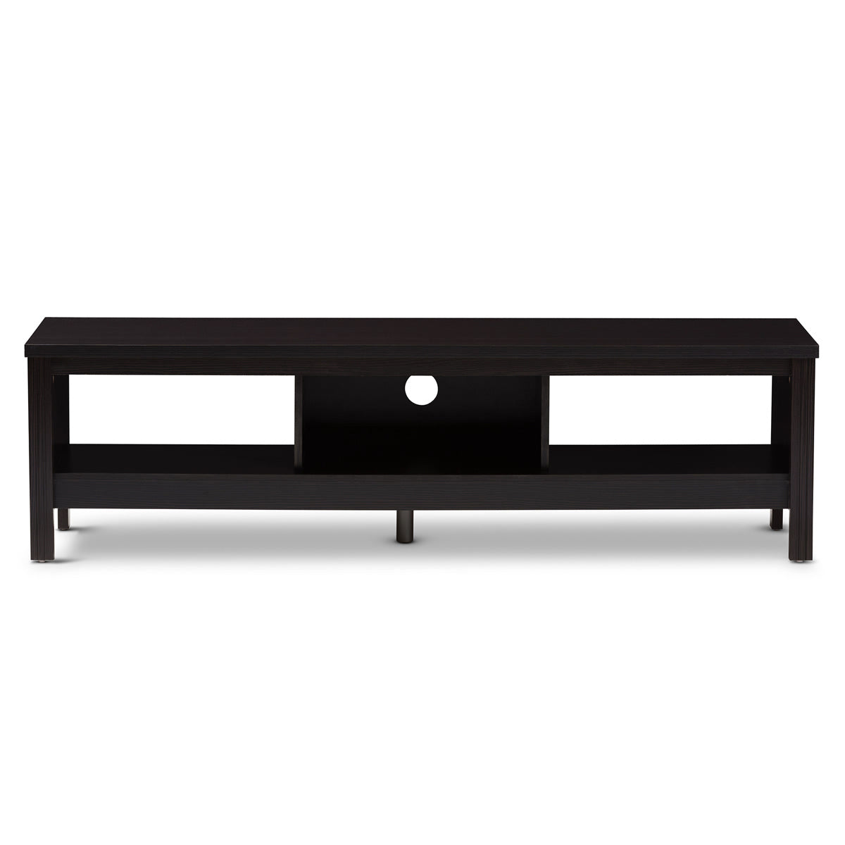 Baxton Studio Callie Modern and Contemporary Wenge Brown Finished TV Stand Baxton Studio-TV Stands-Minimal And Modern - 2