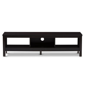 Baxton Studio Callie Modern and Contemporary Wenge Brown Finished TV Stand Baxton Studio-TV Stands-Minimal And Modern - 2