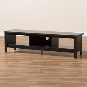 Baxton Studio Callie Modern and Contemporary Wenge Brown Finished TV Stand Baxton Studio-TV Stands-Minimal And Modern - 6