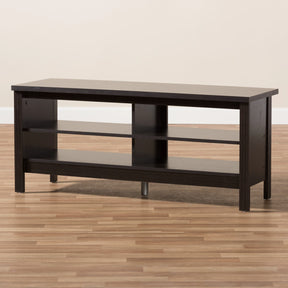 Baxton Studio Sloane Modern and Contemporary Wenge Brown Finished TV Stand Baxton Studio-TV Stands-Minimal And Modern - 6