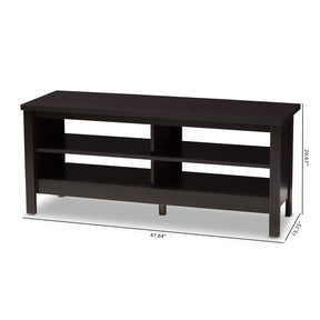 Baxton Studio Sloane Modern and Contemporary Wenge Brown Finished TV Stand Baxton Studio-TV Stands-Minimal And Modern - 7