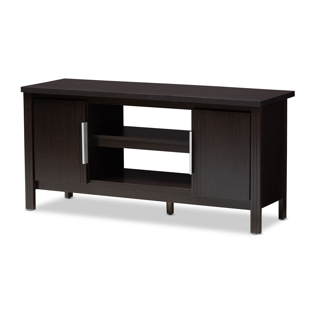 Baxton Studio Marley Modern and Contemporary Wenge Brown Finished TV Stand Baxton Studio-TV Stands-Minimal And Modern - 1