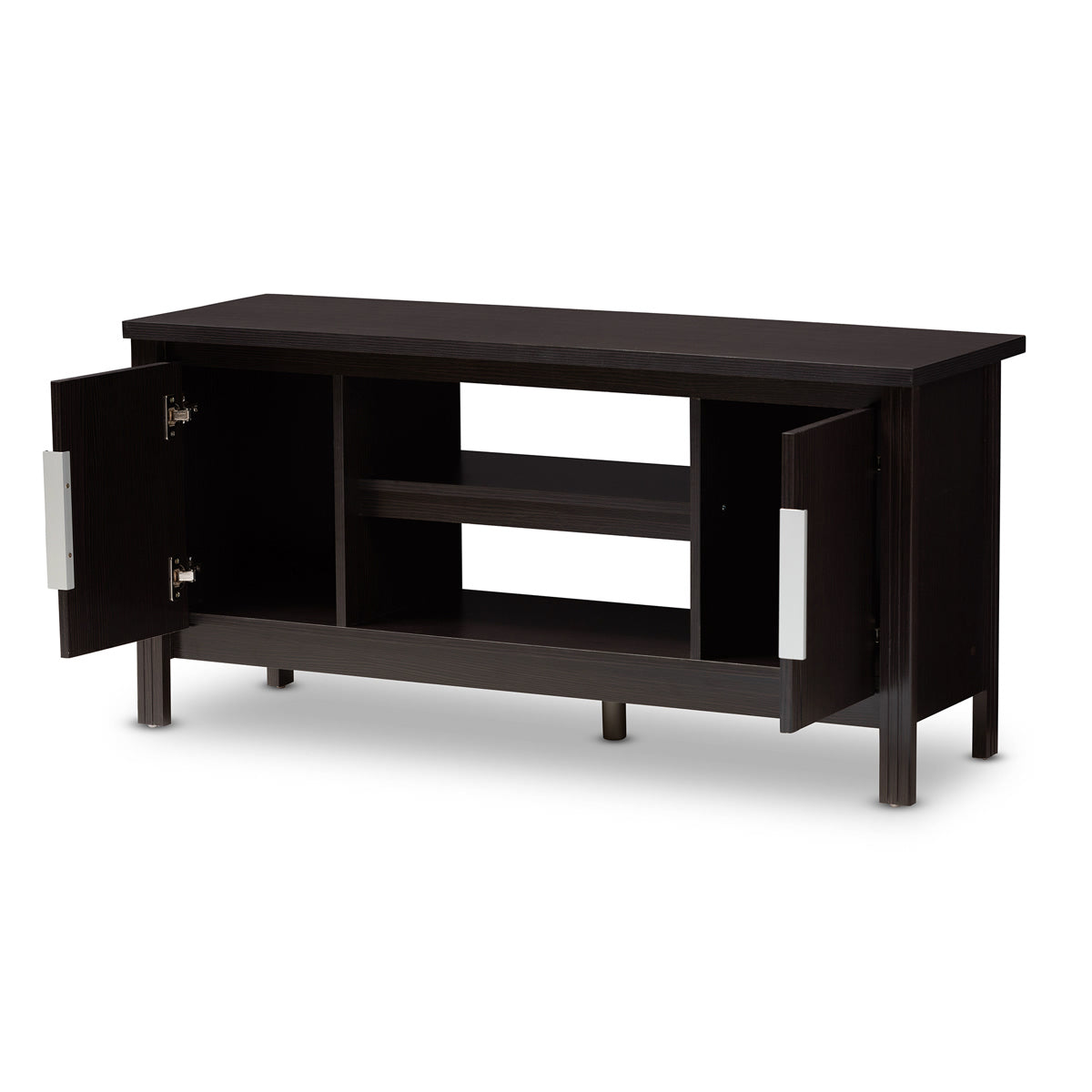 Baxton Studio Marley Modern and Contemporary Wenge Brown Finished TV Stand Baxton Studio-TV Stands-Minimal And Modern - 2