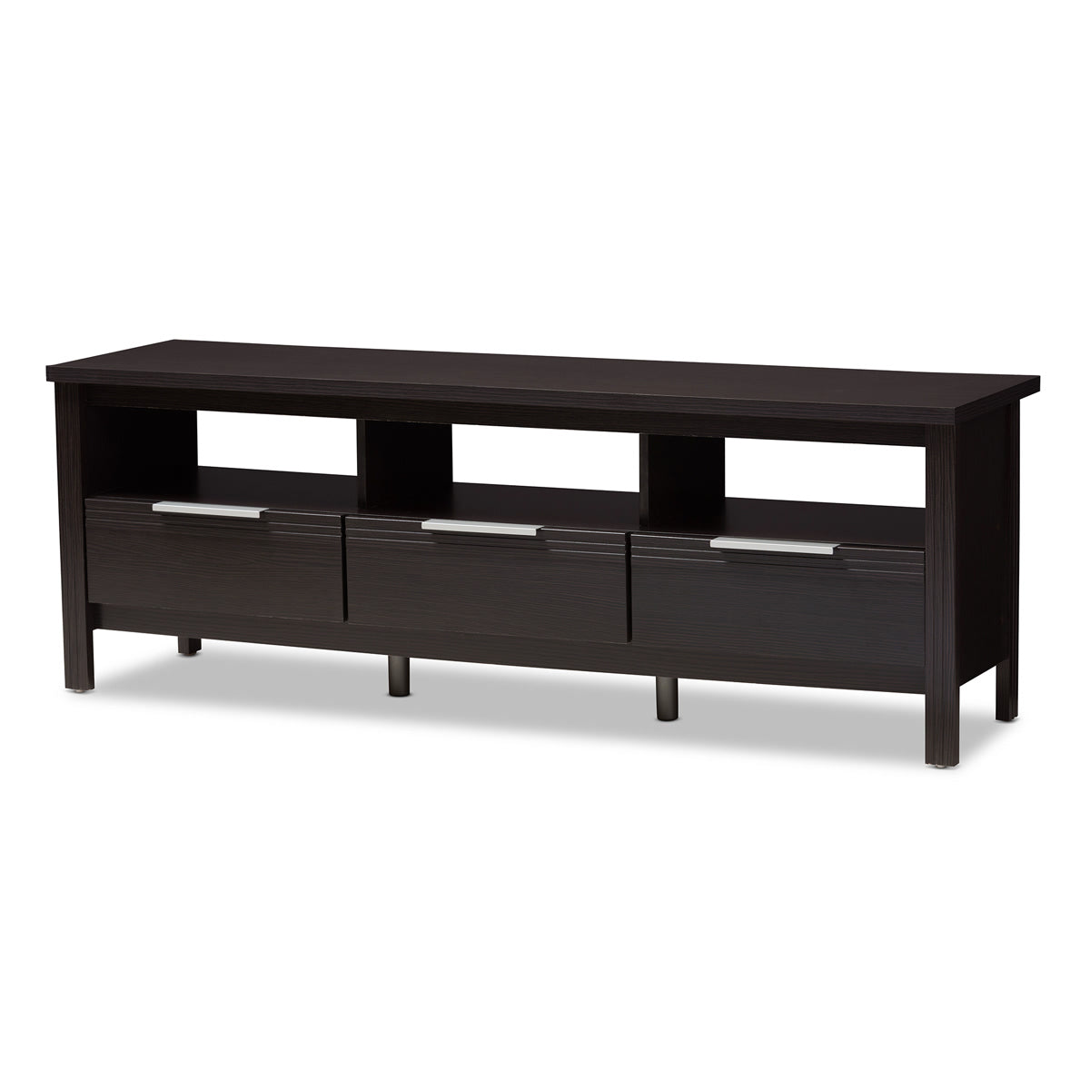 Baxton Studio Elaine Modern and Contemporary Wenge Brown Finished TV Stand Baxton Studio-TV Stands-Minimal And Modern - 1