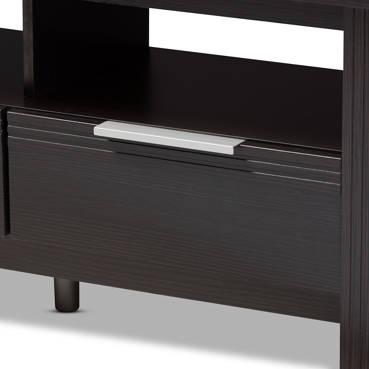 Baxton Studio Elaine Modern and Contemporary Wenge Brown Finished TV Stand Baxton Studio-TV Stands-Minimal And Modern - 5