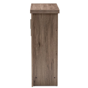 Baxton Studio Laverne Modern and Contemporary Oak Brown Finished Shoe Cabinet Baxton Studio-0-Minimal And Modern - 5