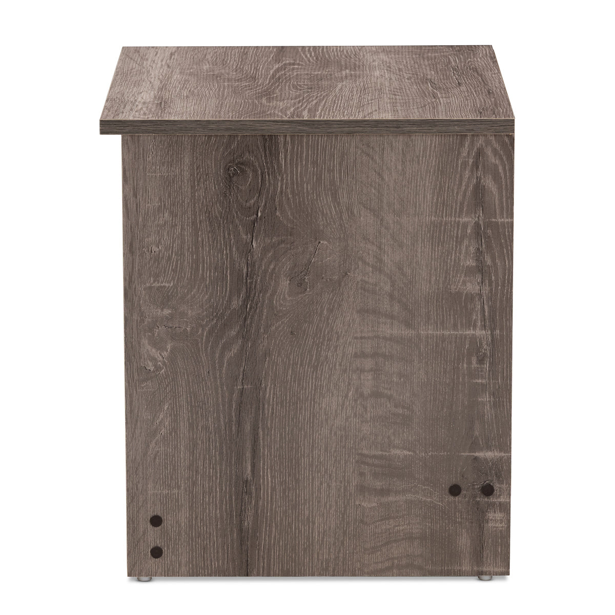 Baxton Studio Gallia Modern and Contemporary Oak Brown Finished 2-Drawer Nightstand Baxton Studio-nightstands-Minimal And Modern - 4