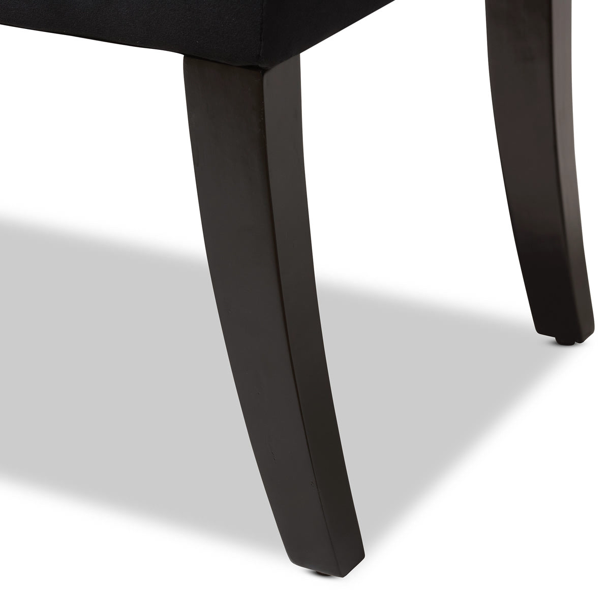 Baxton Studio Chandelle Luxe and Contemporary Black Velvet Upholstered Bench Baxton Studio-0-Minimal And Modern - 6