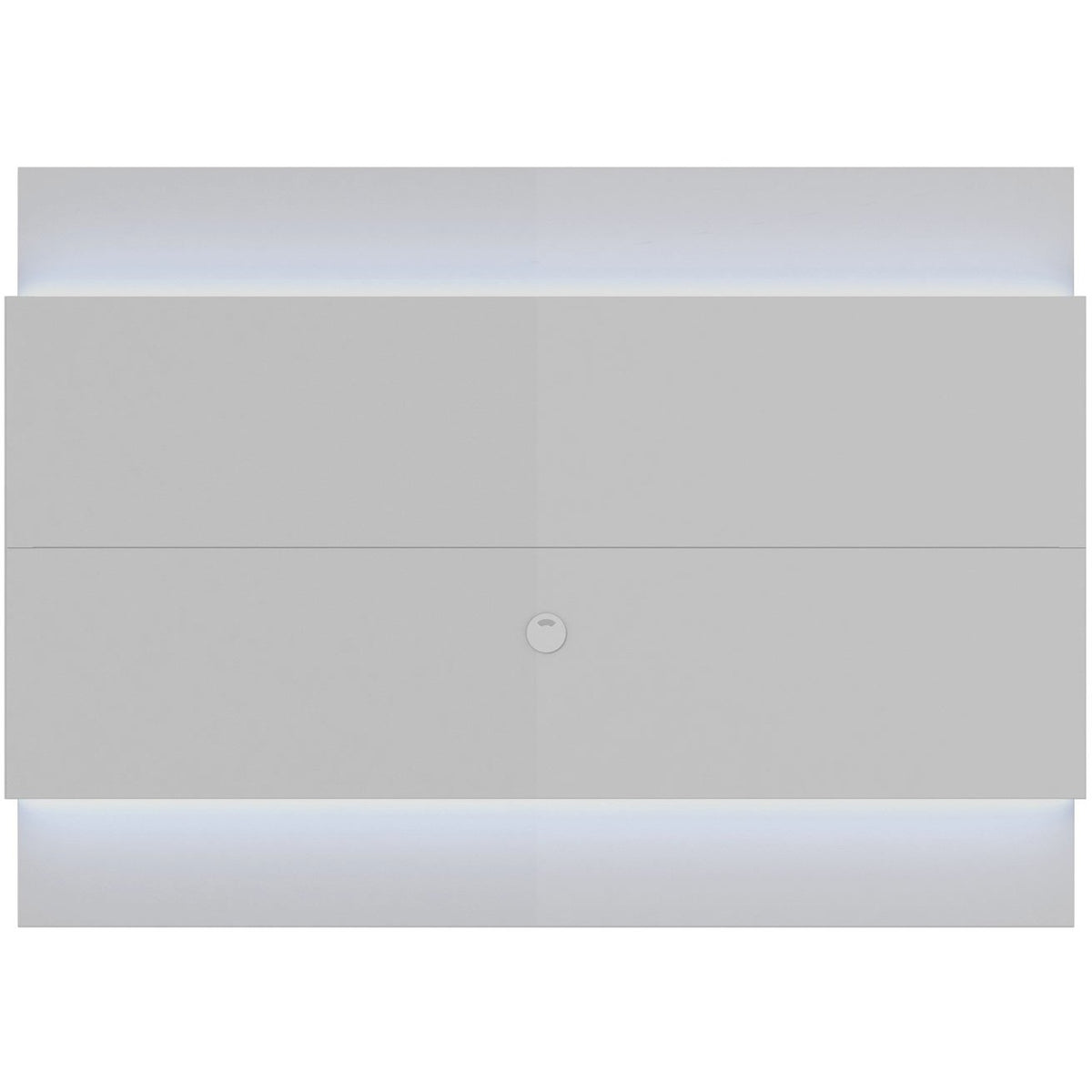 Manhattan Comfort Lincoln Floating Wall TV Panel 1.9 with LED Lights in White Gloss-Minimal & Modern
