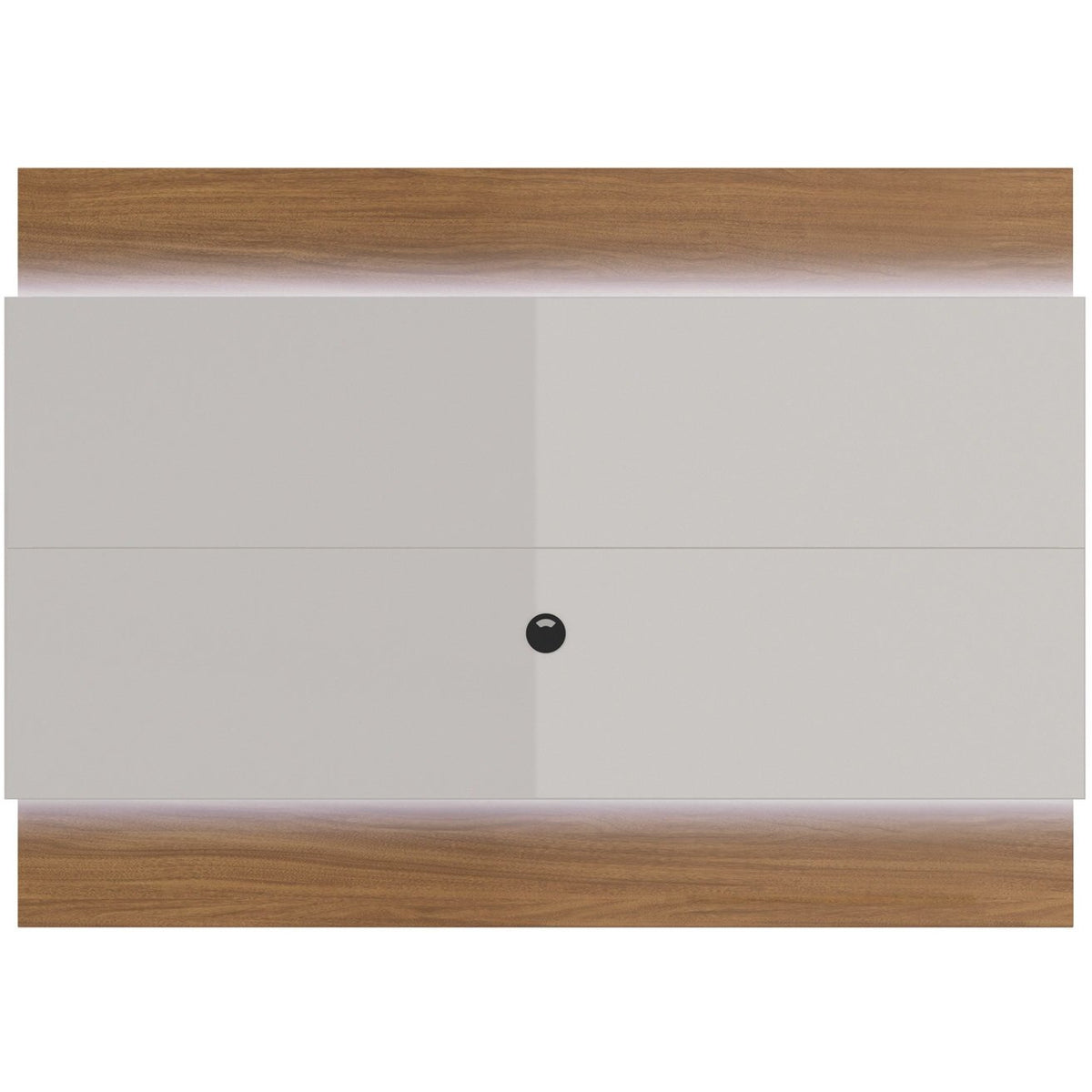 Manhattan Comfort Lincoln Floating Wall TV Panel 1.9 with LED Lights in Maple Cream and Off White-Minimal & Modern