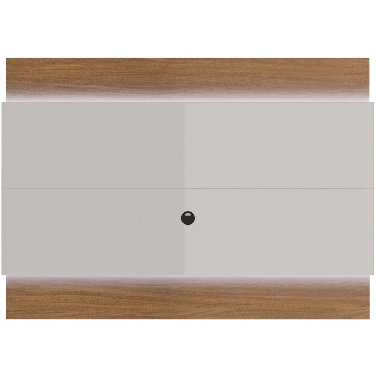 Manhattan Comfort Lincoln Floating Wall TV Panel 1.9 with LED Lights in Maple Cream and Off White-Minimal & Modern