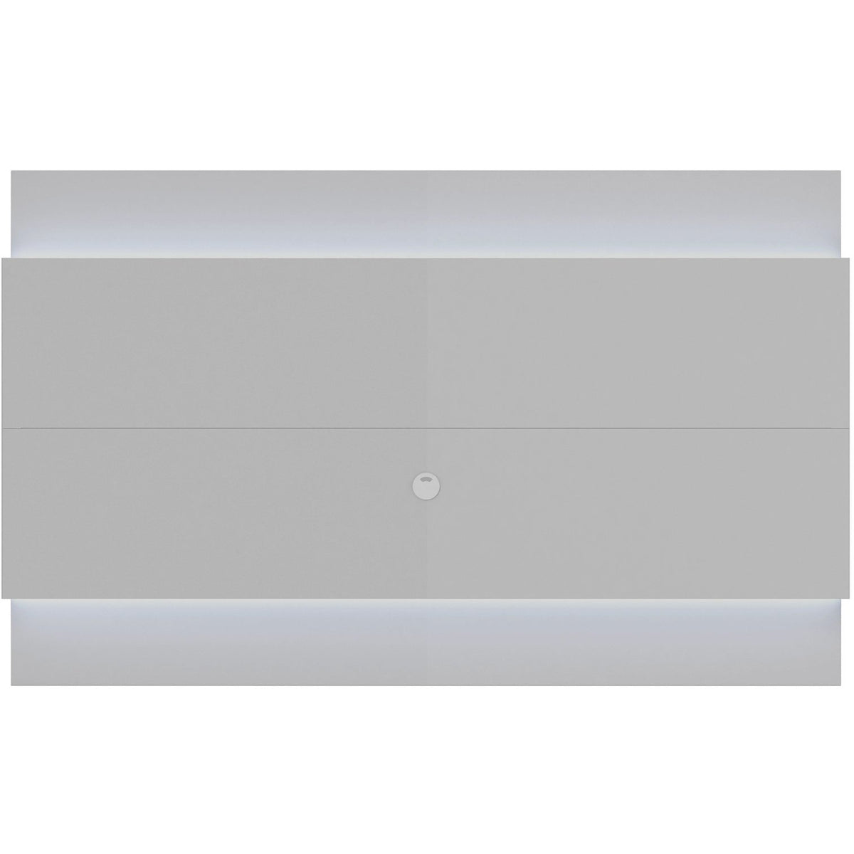 Manhattan Comfort Lincoln Floating Wall TV Panel 2.2 with LED Lights in White Gloss-Minimal & Modern