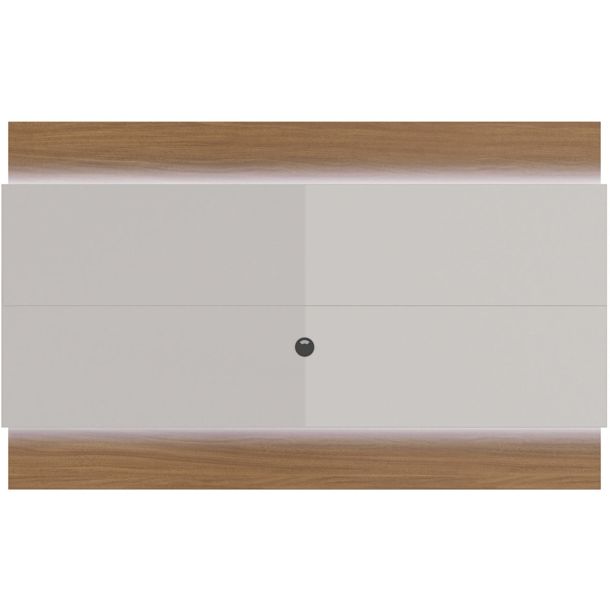 Manhattan Comfort Lincoln Floating Wall TV Panel 2.2 with LED Lights in Maple Cream and Off White-Minimal & Modern