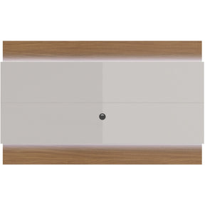 Manhattan Comfort Lincoln Floating Wall TV Panel 2.2 with LED Lights in Maple Cream and Off White-Minimal & Modern