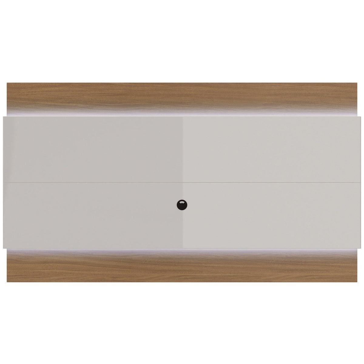 Manhattan Comfort Lincoln Floating Wall TV Panel 2.4 with LED Lights in Maple Cream and Off White-Minimal & Modern
