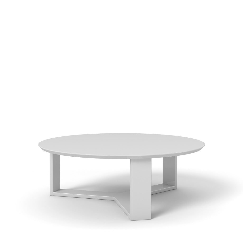 Manhattan Comfort Madison 1.0- 35.78" Round Accent Coffee Table in White GlossManhattan Comfort-Side Table - - 1