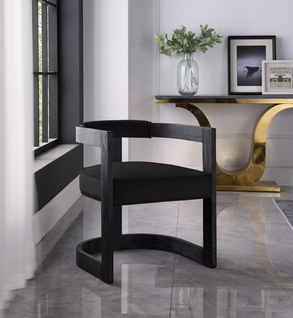Meridian Furniture Regency Black Velvet Dining Chair