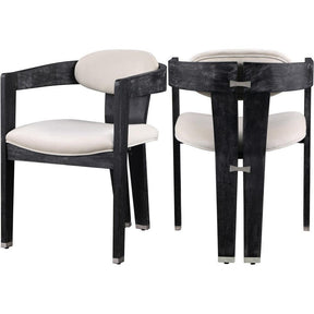 Meridian Furniture Vantage Cream Velvet Dining ChairMeridian Furniture - Dining Chair - Minimal And Modern - 1