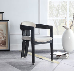 Meridian Furniture Vantage Cream Velvet Dining Chair